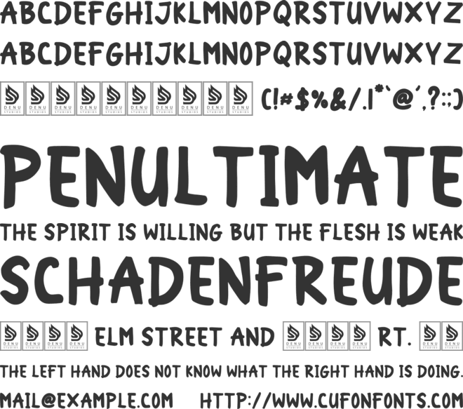 Peak Comedy font preview