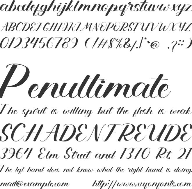 Lumirnas font preview