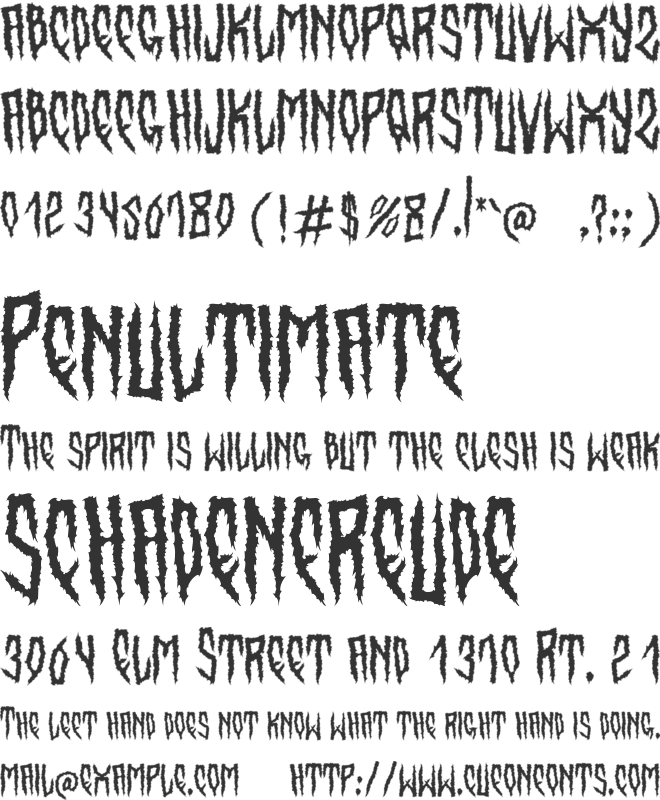 Parasix font preview