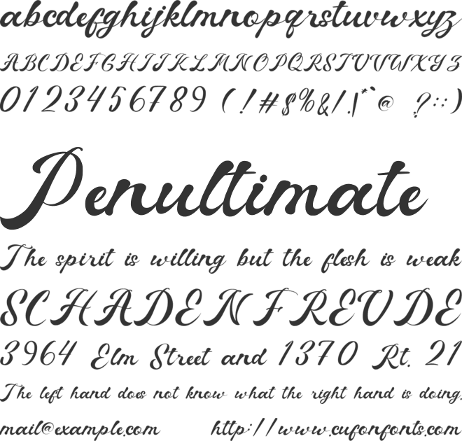 Baylou font preview