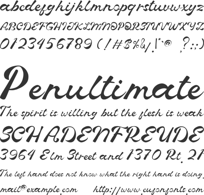 Delliusta font preview