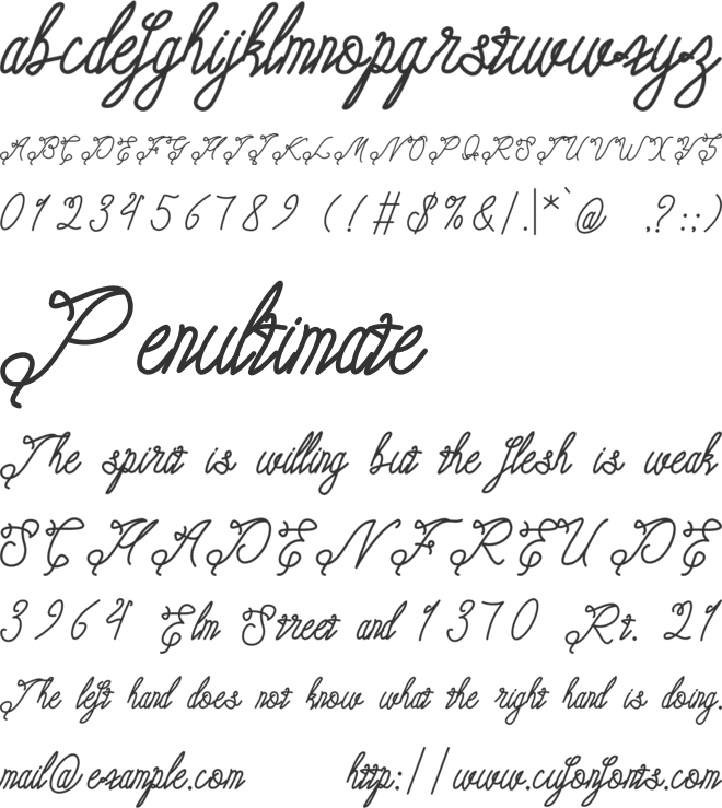 Mellicka font preview