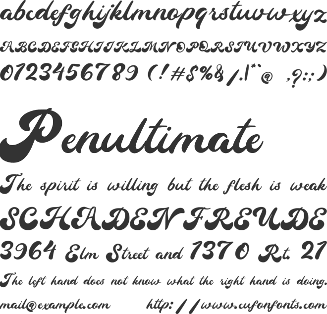 Gouffas font preview