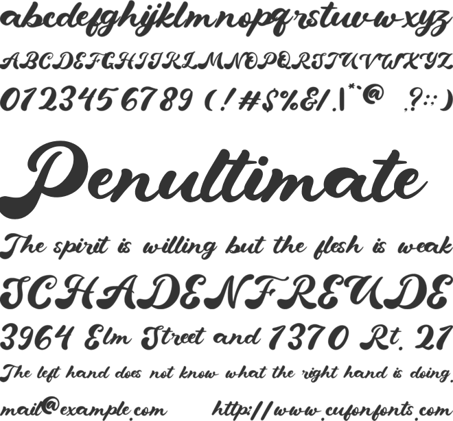 Feebroza font preview