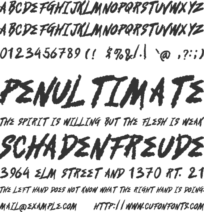 Fearost font preview