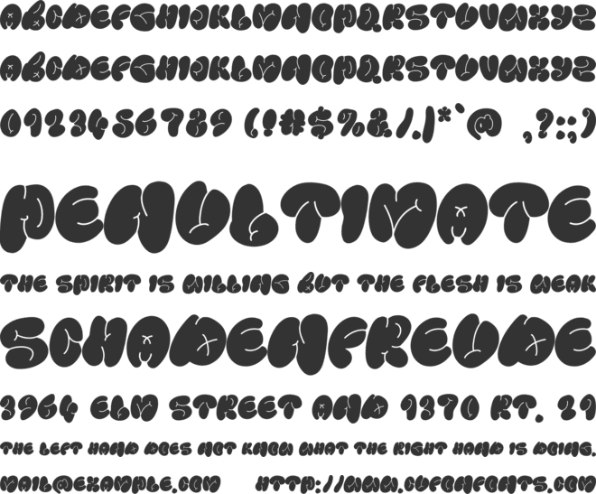 Rousael font preview