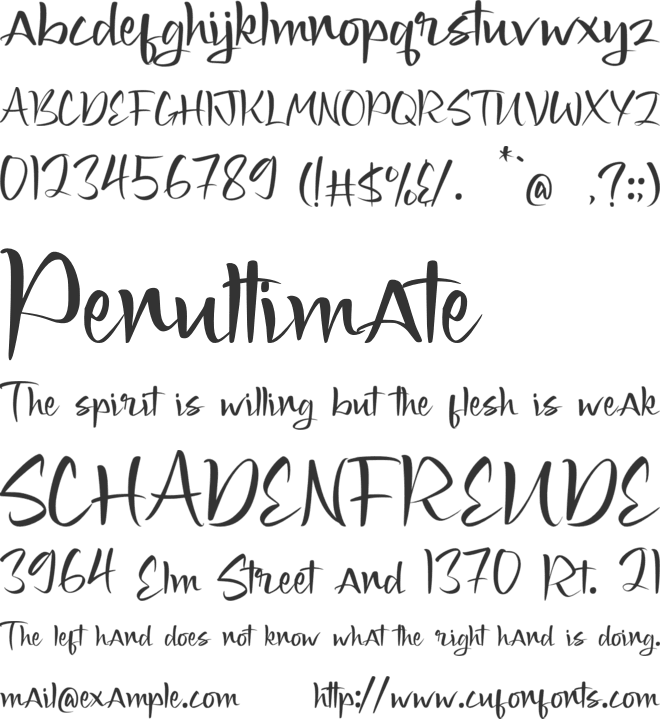 Qheffons font preview