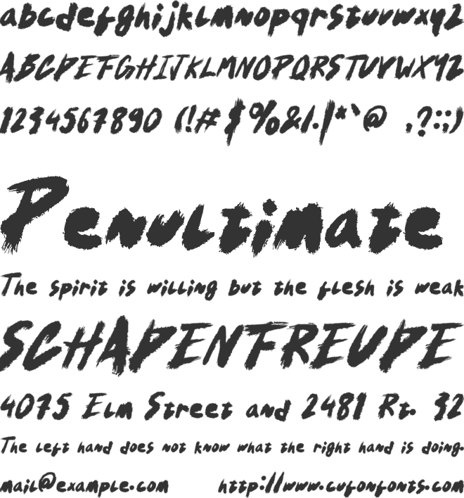 Berscare font preview