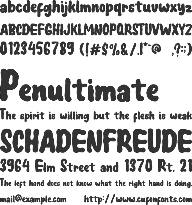 Belosamu font preview