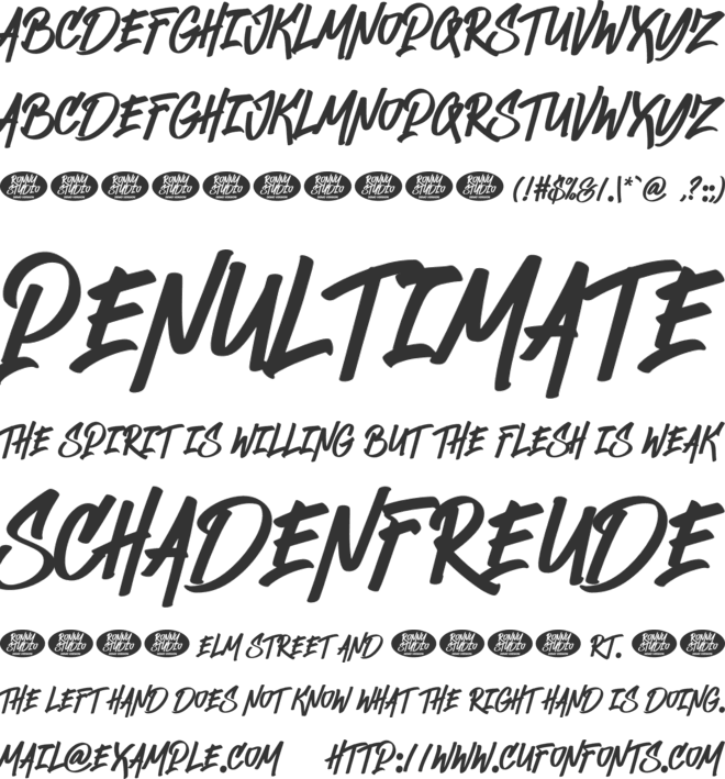 Echoed Vandalism font preview