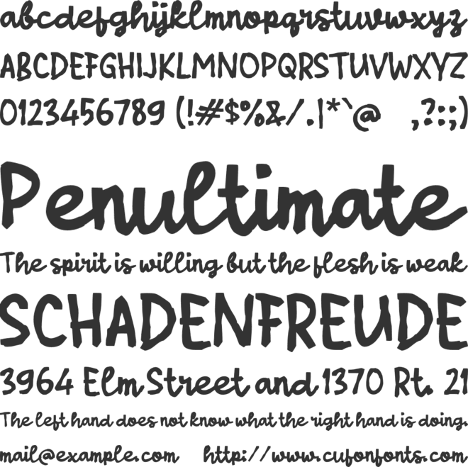 Rafiando font preview