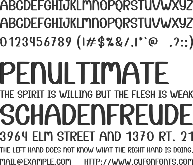 Crystal Clarity font preview