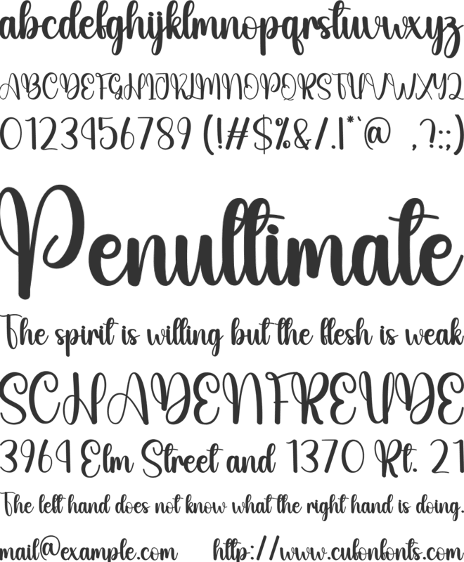 Abound font preview