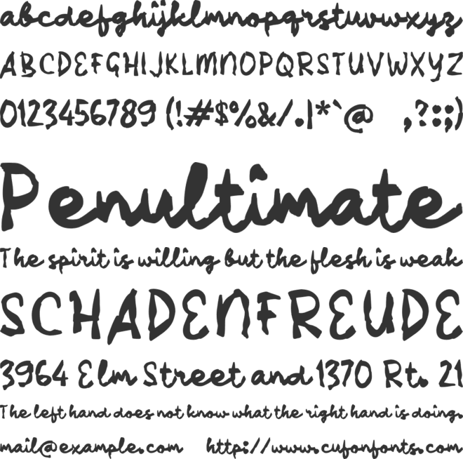 Rabofun font preview