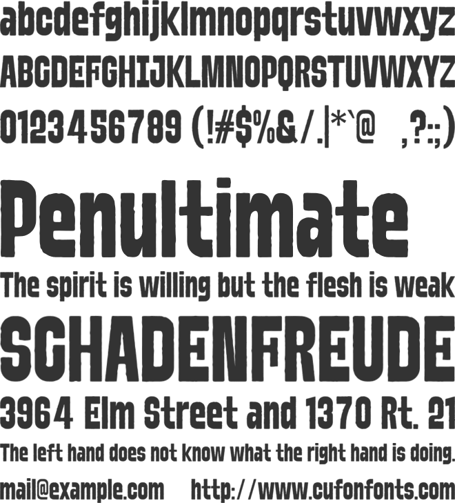 GAWEND font preview