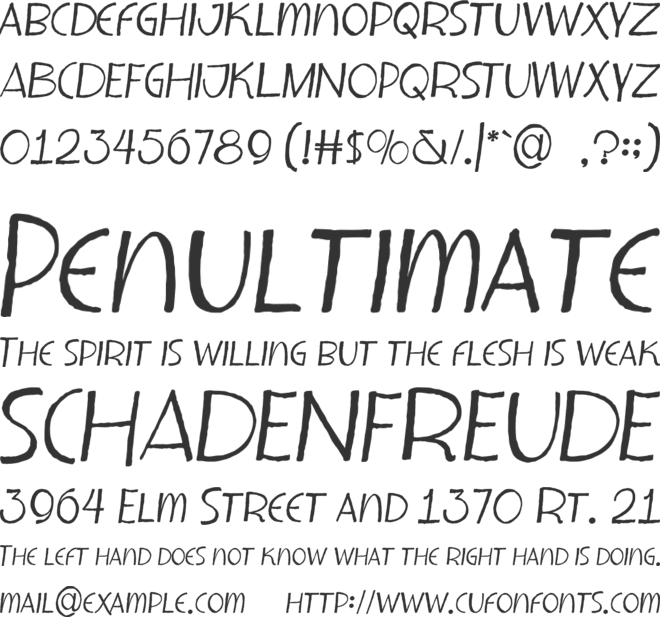 Retern font preview