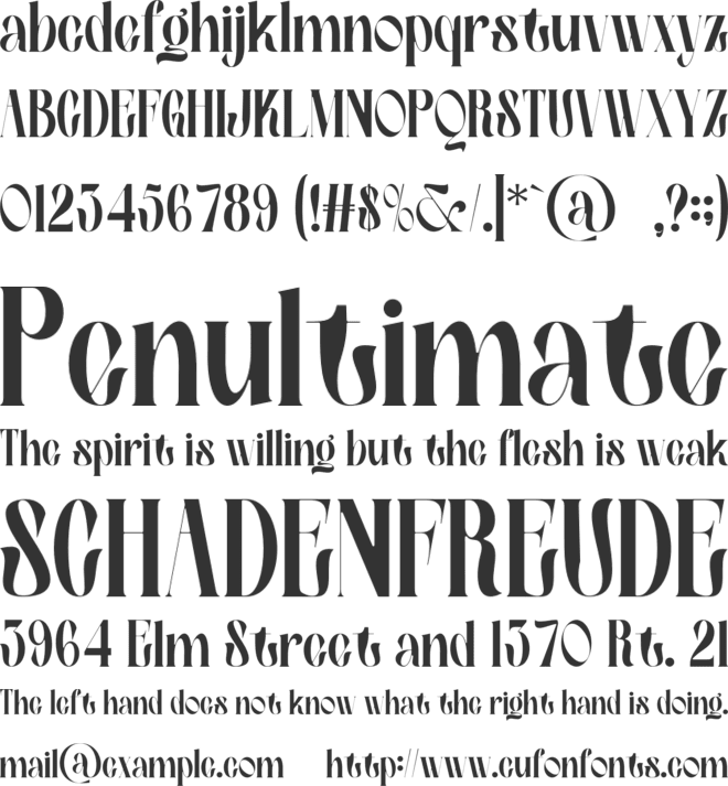 CIENUR font preview