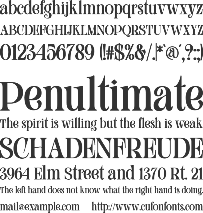 Carbines font preview