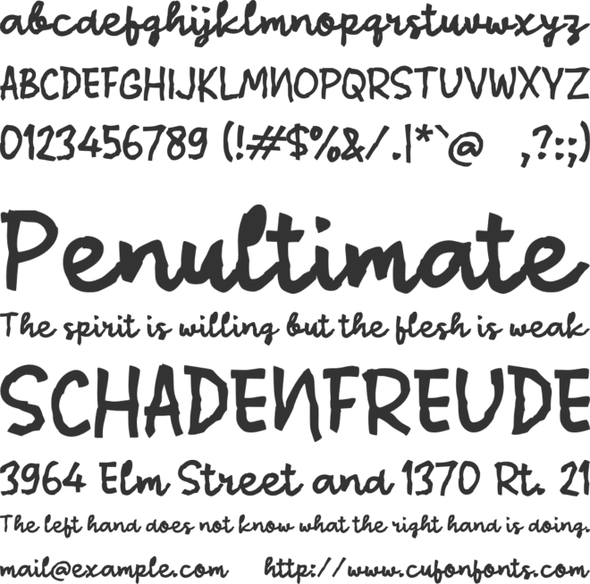 Rabaing font preview