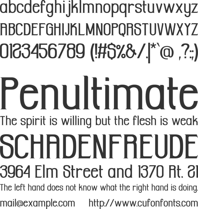 Primiera font preview