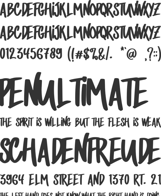 Valentrix font preview