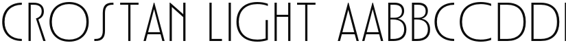 Crostan Light font