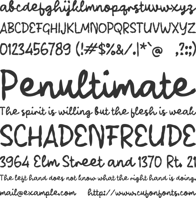 Rabuta font preview