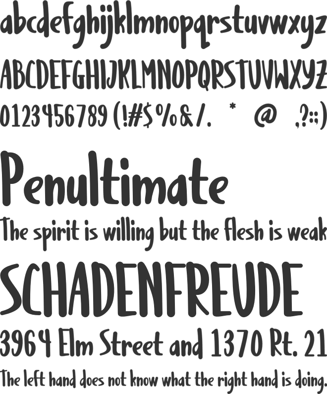 MAGIC Summer font preview