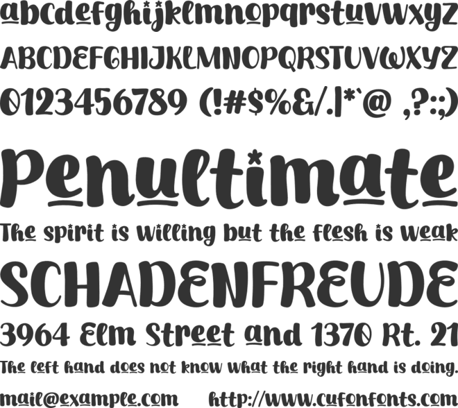 Winter Half font preview