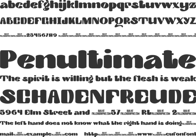 Sunhills font preview