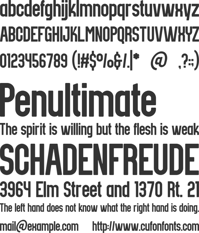 ROMANG font preview