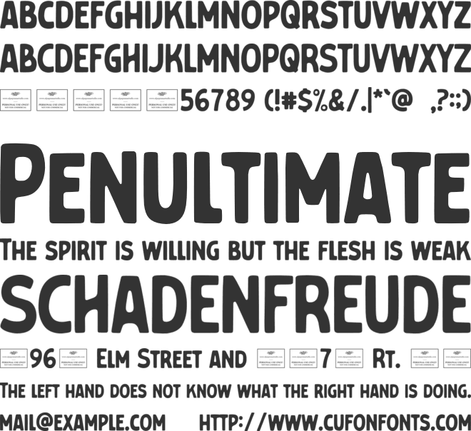 Cavernous Free font preview