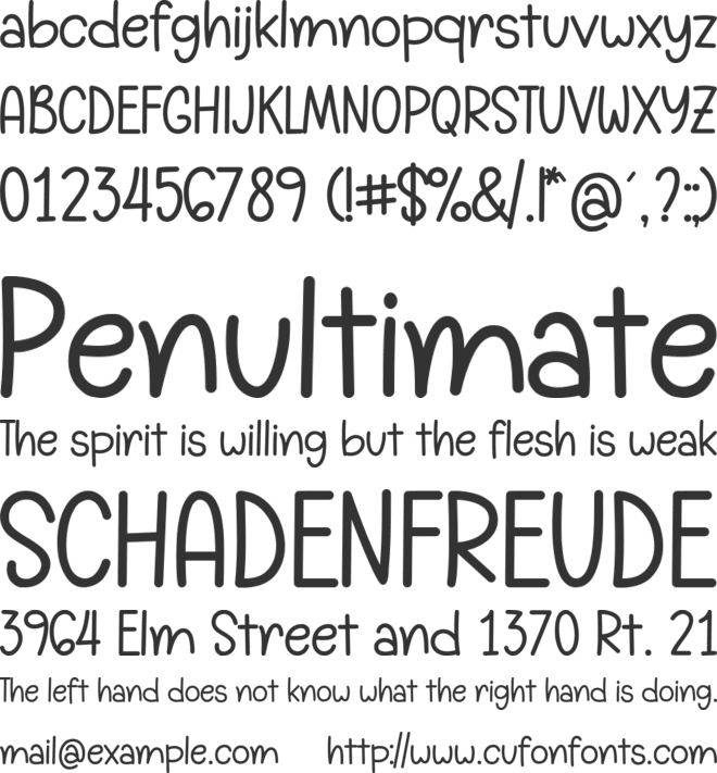 Magical Birthday font preview