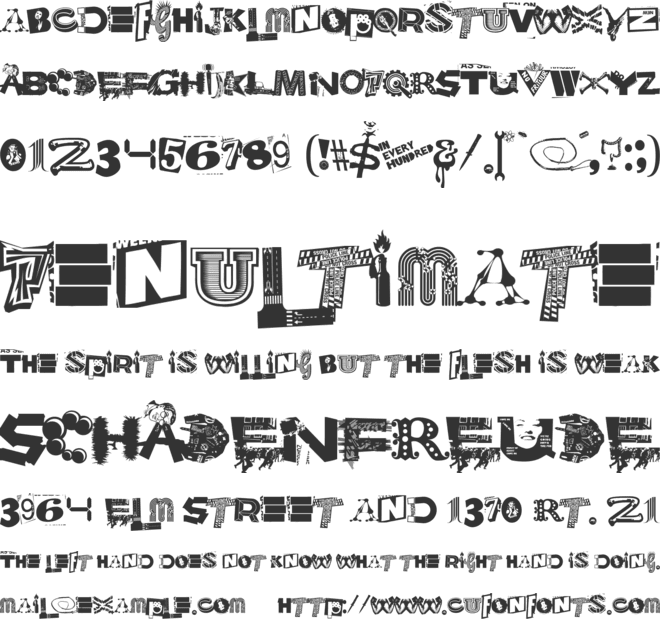 Very very punk font font preview