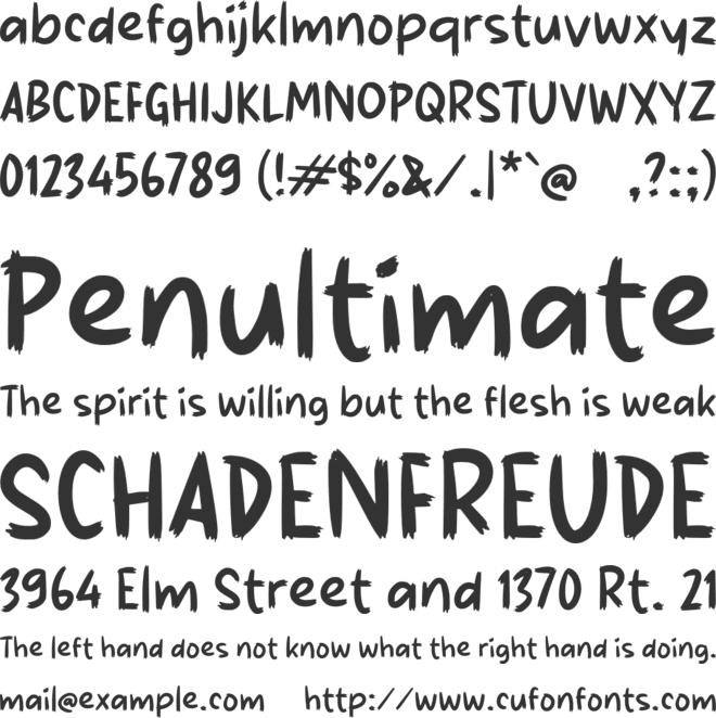 Racak font preview