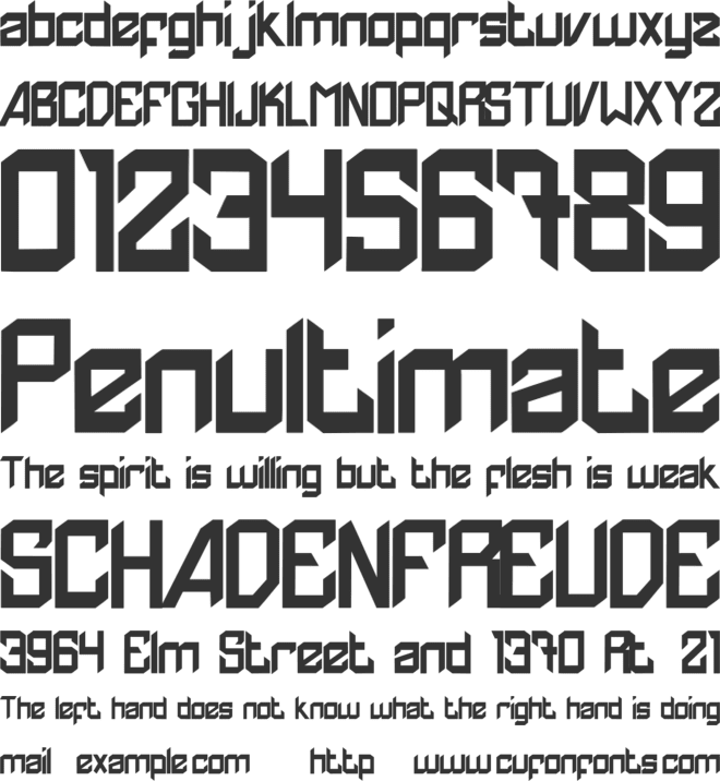 Ascharge font preview