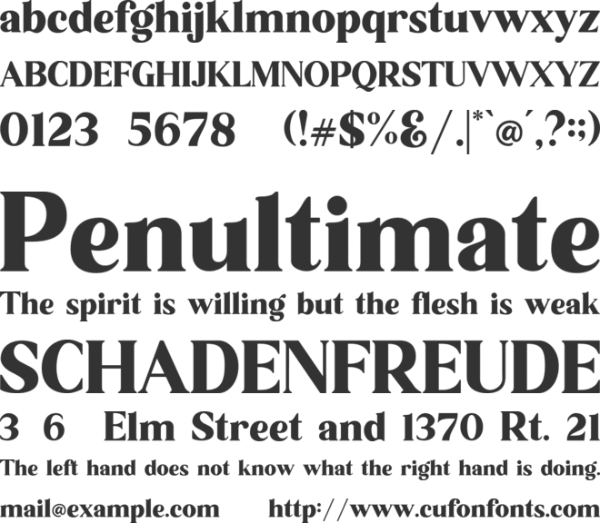 Aveline font preview