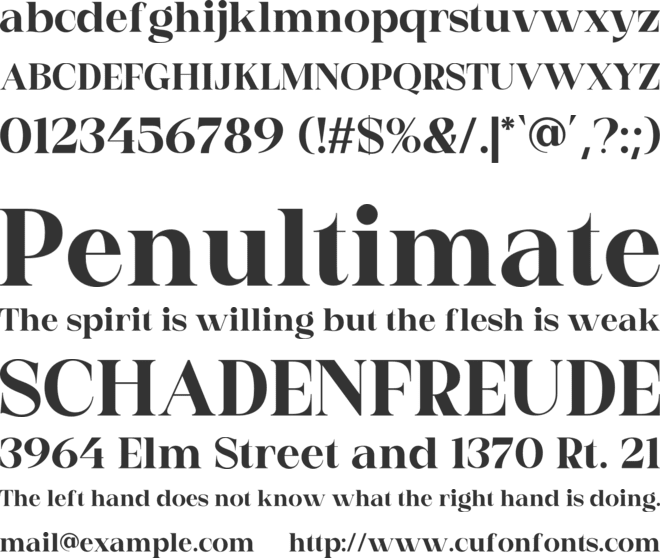 Audie font preview