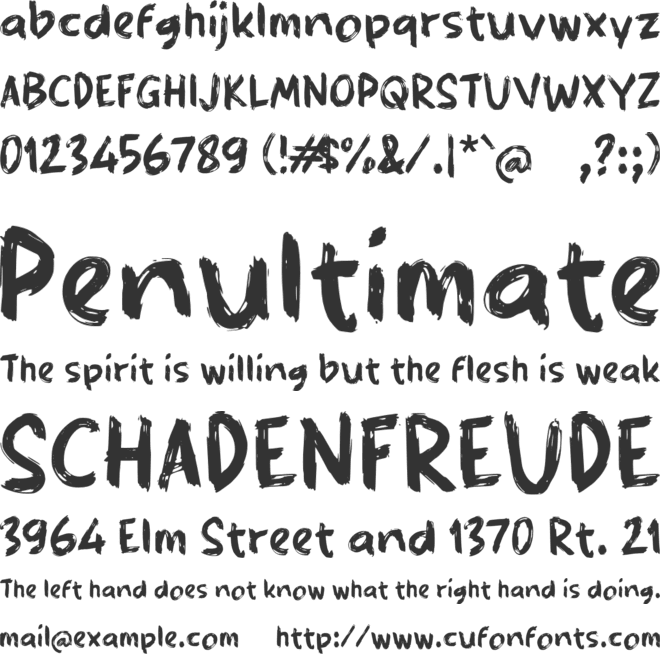 Rabcaos font preview