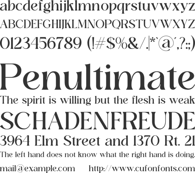 Chic Avenue font preview