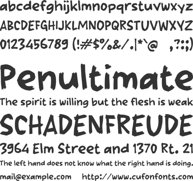 Rablade font preview