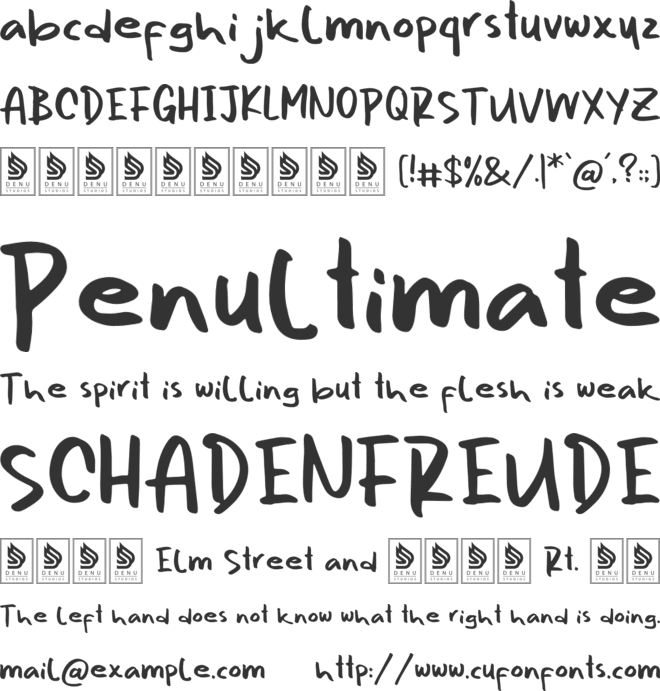 Serella van Houten font preview