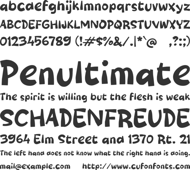 Raean font preview