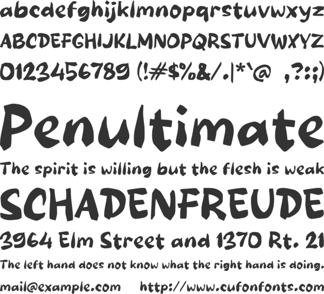 Rabcan font preview