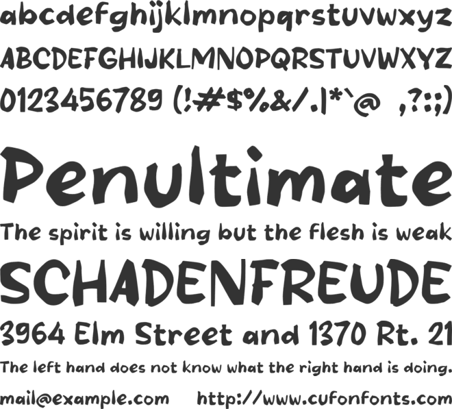 Rabaglo font preview