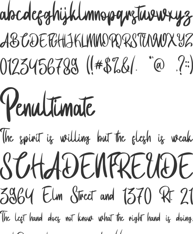 Blirythem font preview