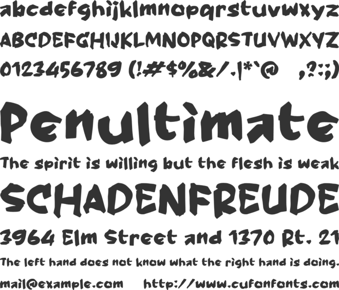 Rabaget font preview