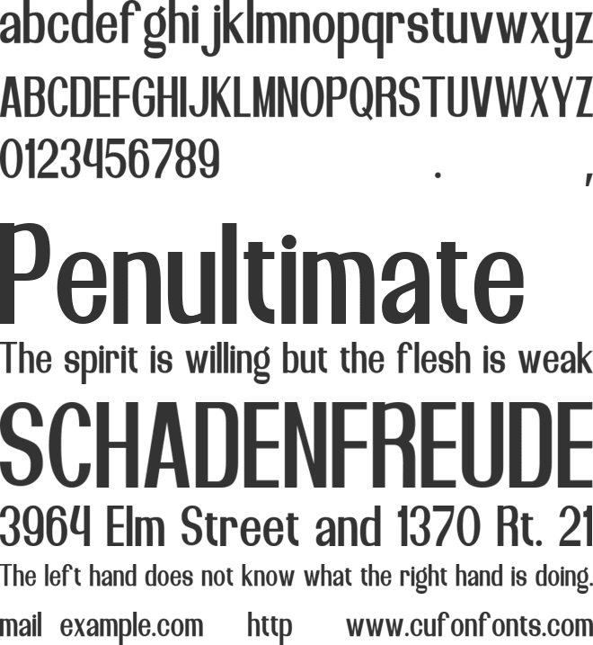 Regentia Neovele font preview