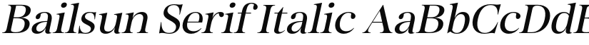 Bailsun Serif Italic font