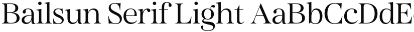 Bailsun Serif Light font